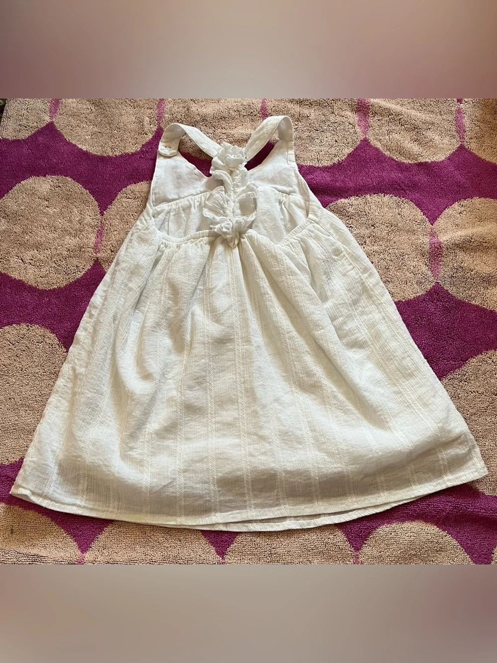 BabyGap 100% Cotton Dobby Dress in Milk